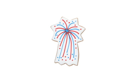 Preview: Cookies in the form of fireworks, on white background
