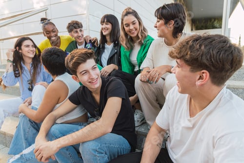 Preview: Group of diverse friends having fun together