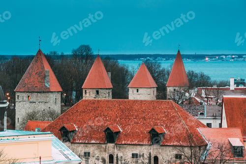 Preview: Tallinn, Estonia. Part Of Tallinn City Wall. Nun's Tower Nunnato