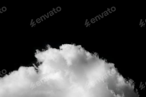 Preview: Cloud Sky Isolated Black Background,Abstract cirrus clouds Sky with Fluffy White Cloudy,