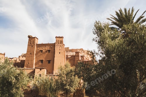 Preview: Kasbah in Ait Ben Haddou ksar in Ouarzazate, Morocco. Famous tourist landmark and old traditional