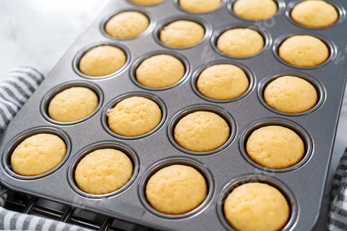Preview: Mini Vanilla Cupcakes with Pink Buttercream Frosting