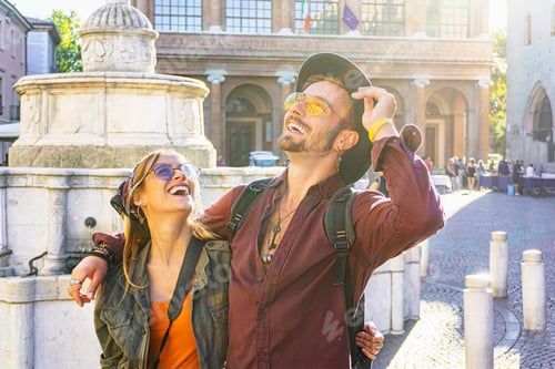 Preview: Couple in love traveling in europe in summer