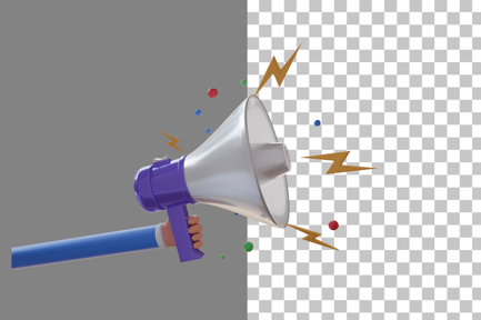 Preview: Holding Megaphone 3D Icon
