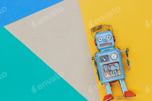 Preview: Vintage tin toy robot