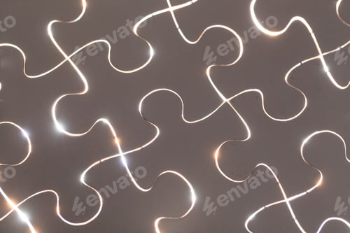 Preview: White puzzle with background