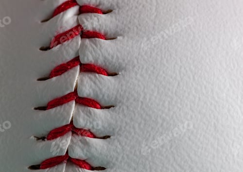 Preview: Macro of new baseball ball with copy space.