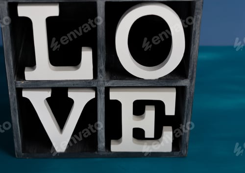 Preview: white love letters with different backgrounds