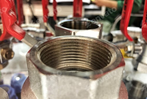 Preview: 3/4 in Threaded Metal Nut
in a Plumbing Supply Store