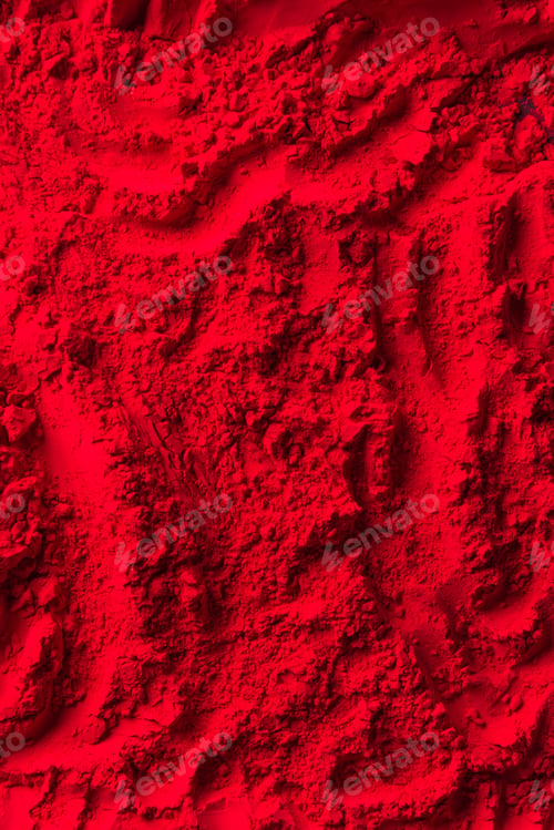 Preview: top view of red powder surface