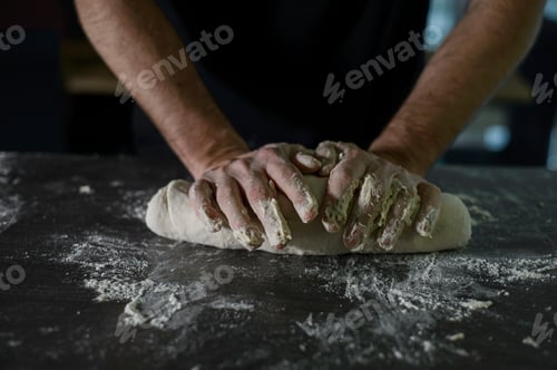 Preview: Hands in frame: pizza dough