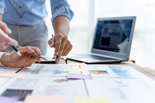 Preview: Business people meeting working with talk, consult, discuss working with new startup project idea