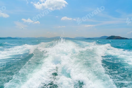 Preview: Sea, beach for travel background, Thailand. Nature landscape.