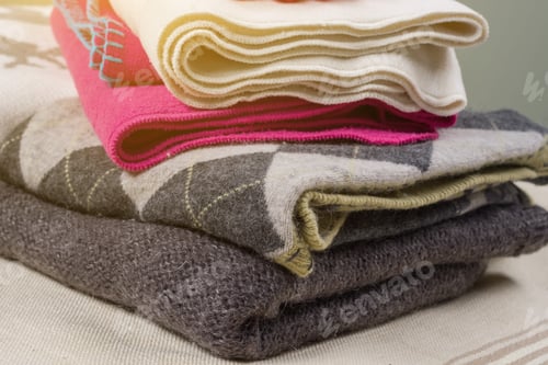 Preview: Winter time Warm winter woolen clothes - knitted sweaters, scarves, gloves