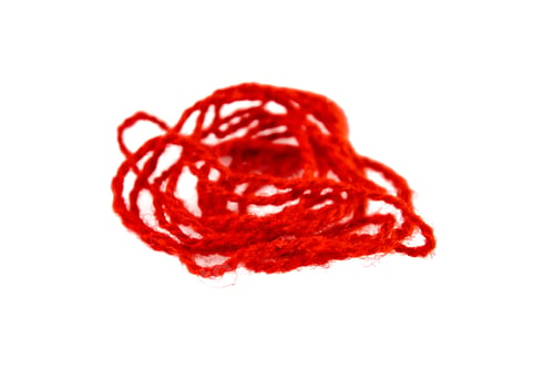 Preview: Threads on a white background. Selective focus.