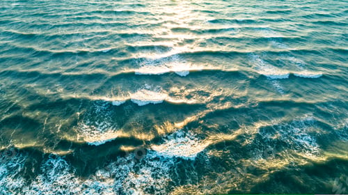 Preview: Sea waves on the beautiful morning sea