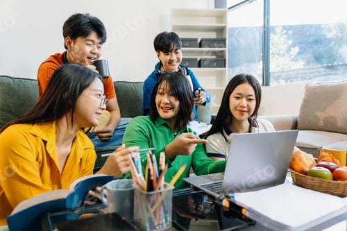 Preview: Lifestyle people. happy people of college students excited overjoyed examination results