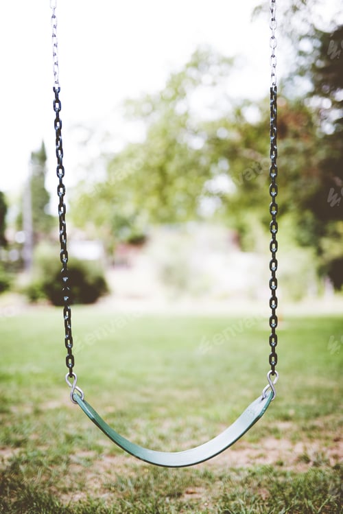 Preview: Vertical shot of a swing with a blurred background