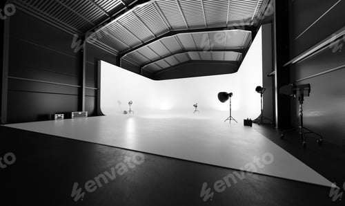 Preview: Professional photography studio with lighting equipment