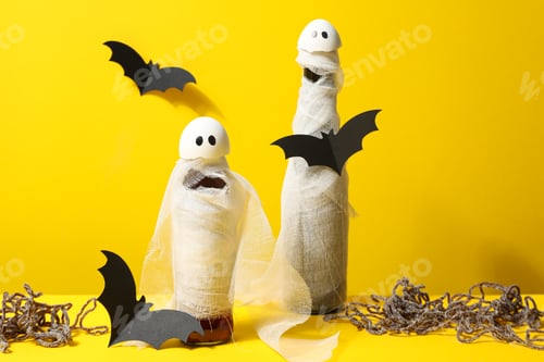 Preview: Concept of funny Halloween party, different Halloween party
