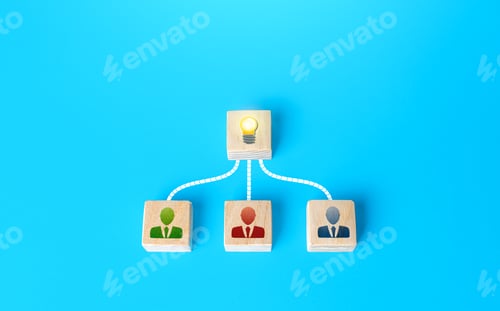 Preview: People join forces to develop a new idea. Joint business project. Founding a startup development.