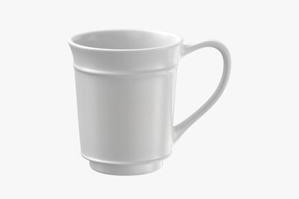 Preview: Elegant White Ceramic Tea Cup