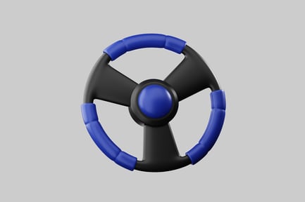 Preview: Blue grip steering wheel black
