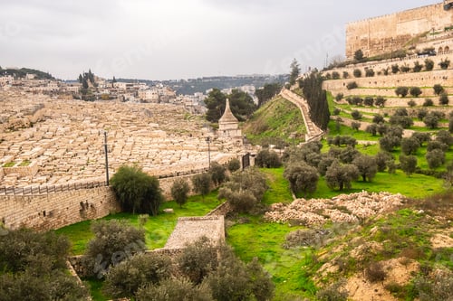 Preview: Mount of Olives in Jerusalem. Ancient sacred cemetery