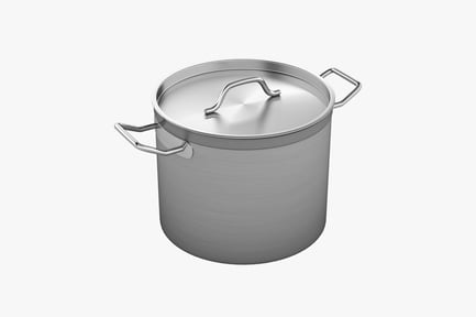 Preview: Stainless steel pot with lid and handles