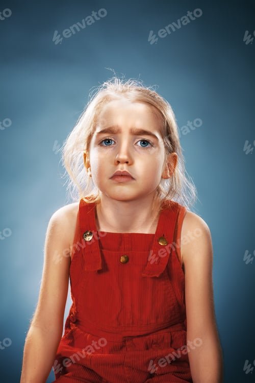 Preview: Beautiful Portrait Of A Thoughtful Little Girl