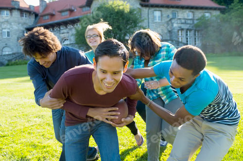 Preview: Students playing American football