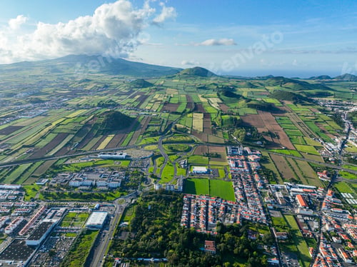 Preview: Green landscape and city in Ponta Delgada