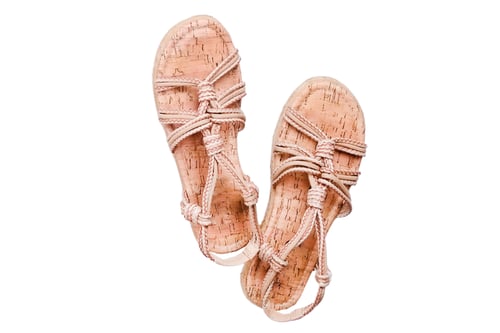 Preview: Elegant Sandals with Cork Soles and Knot Details