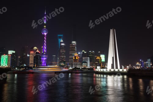 Preview: View of Shanghai city at night, Shanghai, China