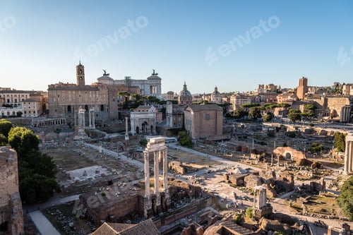 Preview: View of Forum of Rome a sunny summer day in Rome