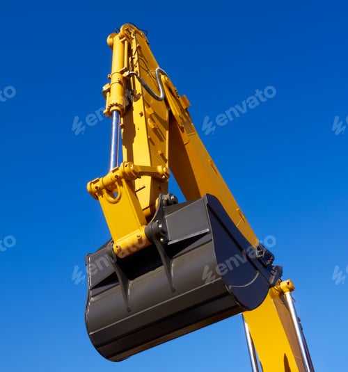 Preview: Scoop and hydraulic arm of an excavator