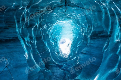 Preview: Vibrant Blue Ice Cave Interior