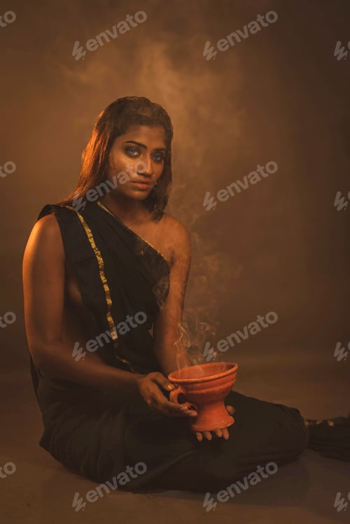 Preview: Young woman Posing for New Year and Christmas