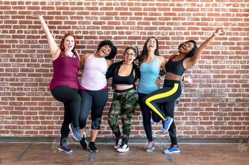Preview: Diverse womens fitness class