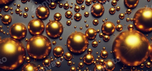 Preview: Abstract golden balls background