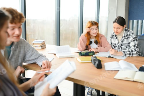 Preview: group of young college students in classroom