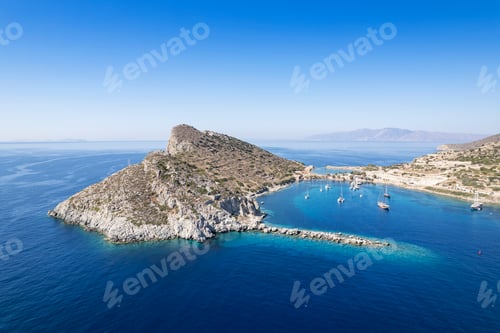 Preview: Aerial view of Cape Knidos Datca Peninsula Turkey