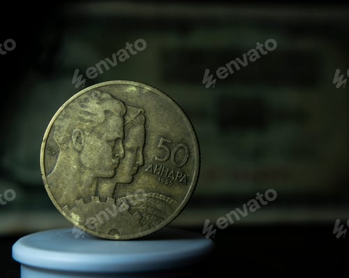 Preview: Closeup shot of a Yugoslavian dinar coin