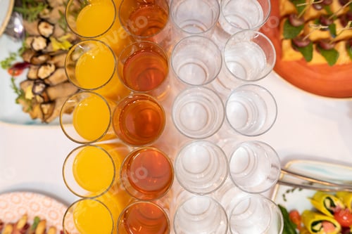 Preview: Festive table with bright snacks