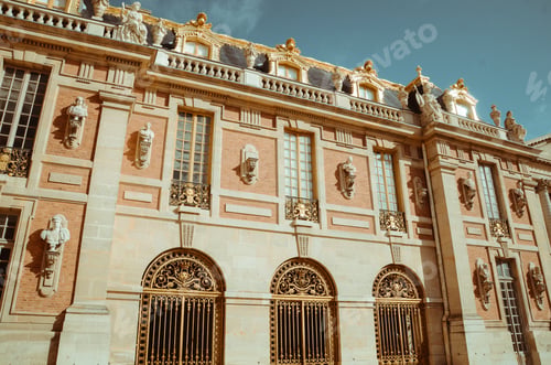 Preview: Beautiful vintage detail shot of the Versailles palace