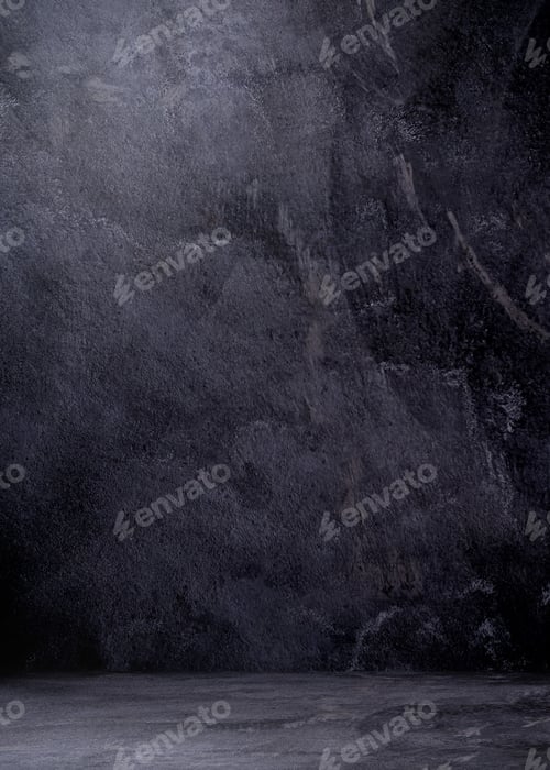 Preview: Empty Wall Gray Dark Black Room,Cement Studio Background