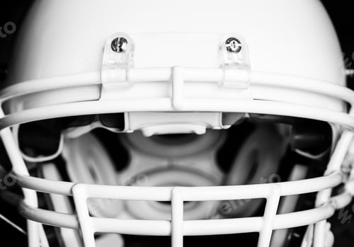 Preview: Closeup of American football helmet