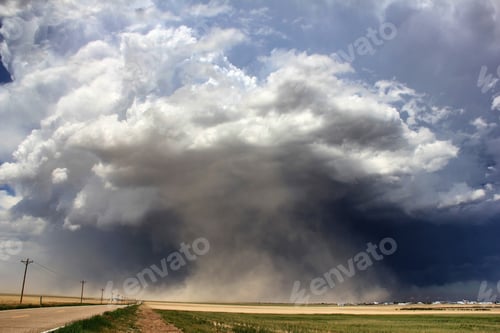 Preview: A massive supercell sucks up dust into the updraft leading to a violent dust storm, Sheridan Lake,