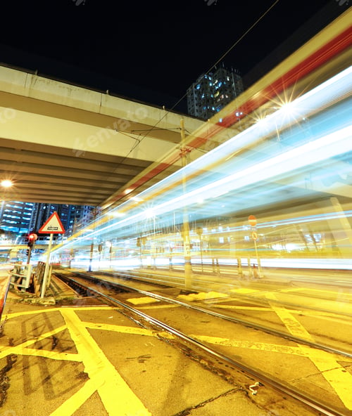 Preview: light trails in mega city