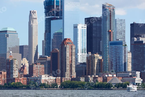 Preview: New York City, Manhattan skyline view from Hudson river